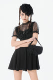 Dark Lace-Framed Silhouette Dress DW1143 - Gothlolibeauty