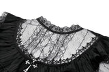 Dark Lace-Framed Silhouette Dress DW1143 - Gothlolibeauty