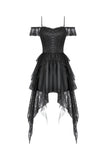 Baroque Lace-Tiered Off-Shoulder Dress DW1144 - Gothlolibeauty