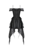Baroque Lace-Tiered Off-Shoulder Dress DW1144 - Gothlolibeauty