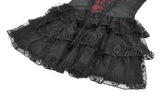 Crimson Shadow Layered Lace Cake Dress DW1146 - Gothlolibeauty