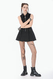 Skull-Collar Tactical Punk Sleeveless Dress DW1147 - Gothlolibeauty