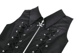 Skull-Collar Tactical Punk Sleeveless Dress DW1147 - Gothlolibeauty