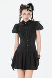 Dark Lolita Bow-Trim Dress DW1148 - Gothlolibeauty
