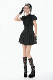 Dark Lolita Bow-Trim Dress DW1148 - Gothlolibeauty