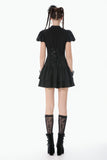 Dark Lolita Bow-Trim Dress DW1148 - Gothlolibeauty
