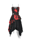 Red-Black Tie-Dye Punk Dress DW1149 - Gothlolibeauty