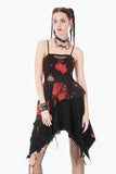 Red-Black Tie-Dye Punk Dress DW1149 - Gothlolibeauty