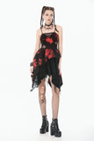 Red-Black Tie-Dye Punk Dress DW1149 - Gothlolibeauty