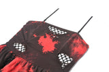Red-Black Tie-Dye Punk Dress DW1149 - Gothlolibeauty