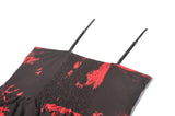Red-Black Tie-Dye Punk Dress DW1149 - Gothlolibeauty
