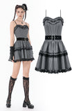 Striped Gothic Mini Dress DW1152 - Gothlolibeauty