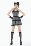 Striped Gothic Mini Dress DW1152 - Gothlolibeauty