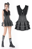 Vintage Striped Ruffle-Tier Dress DW1153 - Gothlolibeauty