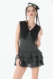 Vintage Striped Ruffle-Tier Dress DW1153 - Gothlolibeauty