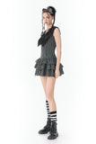 Vintage Striped Ruffle-Tier Dress DW1153 - Gothlolibeauty