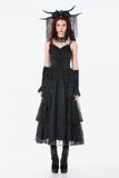 Gothic Satin Lace Dress DW1154 - Gothlolibeauty