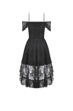 Romantic Gothic Lace Layered High-low Dress DW1155 - Gothlolibeauty