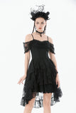Romantic Gothic Lace Layered High-low Dress DW1155 - Gothlolibeauty