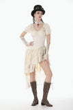 Steampunk Layered Ruffle asymmetrical Dress DW1157 - Gothlolibeauty