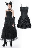Dark Doll Embroidered Peplum Court Dress DW1158 - Gothlolibeauty