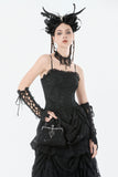 Dark Doll Embroidered Peplum Court Dress DW1158 - Gothlolibeauty