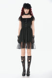 Black Gothic Sweet Bow Lace Lolita Dress DW1159 - Gothlolibeauty