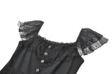 Black Gothic Sweet Bow Lace Lolita Dress DW1159 - Gothlolibeauty