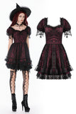 Red Black Lace Priness Dress DW1160 - Gothlolibeauty