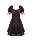 Red Black Lace Priness Dress DW1160 - Gothlolibeauty