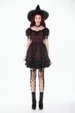 Red Black Lace Priness Dress DW1160 - Gothlolibeauty