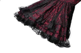 Red Black Lace Priness Dress DW1160 - Gothlolibeauty