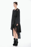 Black Gothic Kimono Tail Dress DW1163 - Gothlolibeauty