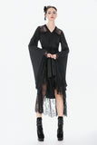 Black Gothic Kimono Tail Dress DW1163 - Gothlolibeauty