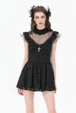 Dark Sacred Lace High-Neck Gothic Dress DW1164