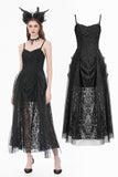 Dark Rite Gothic Lace and Mesh Long Dress DW1165