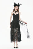 Dark Rite Gothic Lace and Mesh Long Dress DW1165