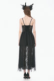 Dark Rite Gothic Lace and Mesh Long Dress DW1165