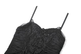 Dark Rite Gothic Lace and Mesh Long Dress DW1165