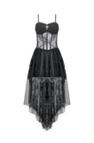 Dark Ritual Gothic Lace Hollow Tail Dress DW1166