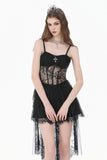 Dark Ritual Gothic Lace Hollow Tail Dress DW1166