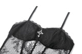 Dark Ritual Gothic Lace Hollow Tail Dress DW1166