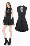 Dark Punk Spider-Web Cutout Corset Mini Dress DW1167