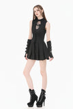 Dark Punk Spider-Web Cutout Corset Mini Dress DW1167