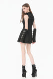 Dark Punk Spider-Web Cutout Corset Mini Dress DW1167