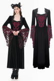 Victorian Burnout Velvet Gothic Long Dress DW1170