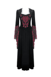 Victorian Burnout Velvet Gothic Long Dress DW1170