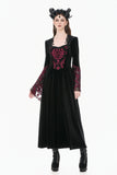 Victorian Burnout Velvet Gothic Long Dress DW1170