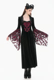 Victorian Burnout Velvet Gothic Long Dress DW1170