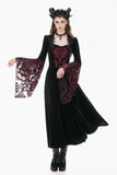 Victorian Burnout Velvet Gothic Long Dress DW1170